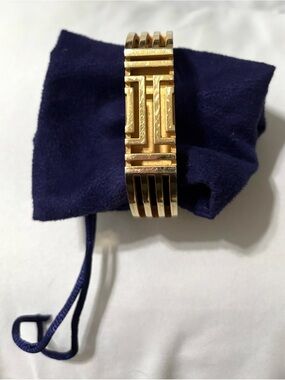 Tory Burch Gold Geometric Link Bracelet